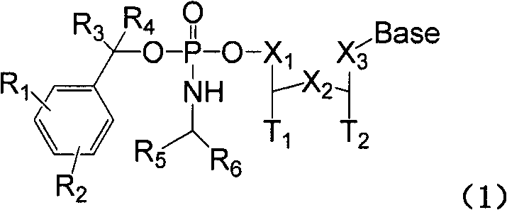 Structure and synthesis of novel benzyl amido phosphate prodrug of nucleoside compound