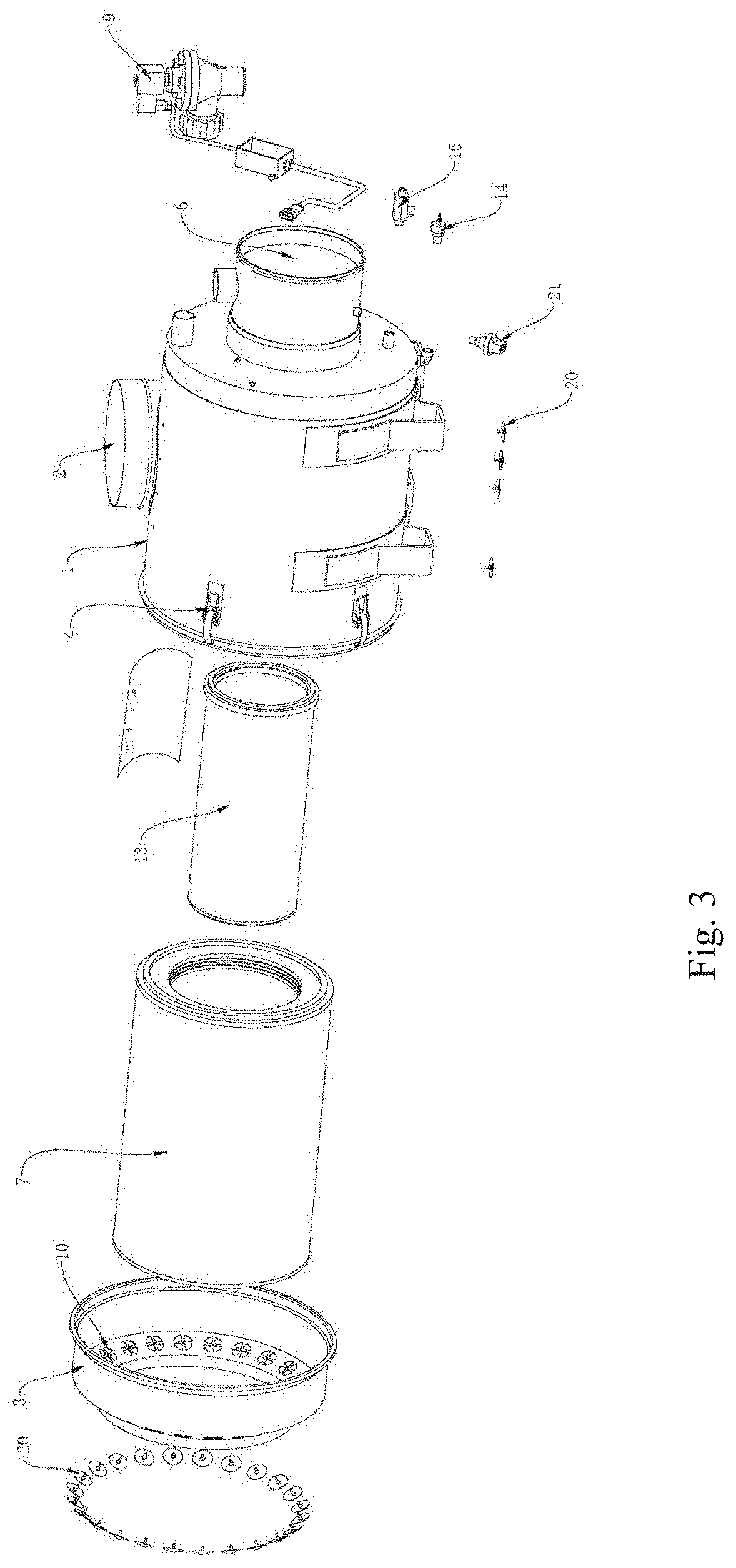 Self-cleaning air filter and control system thereof