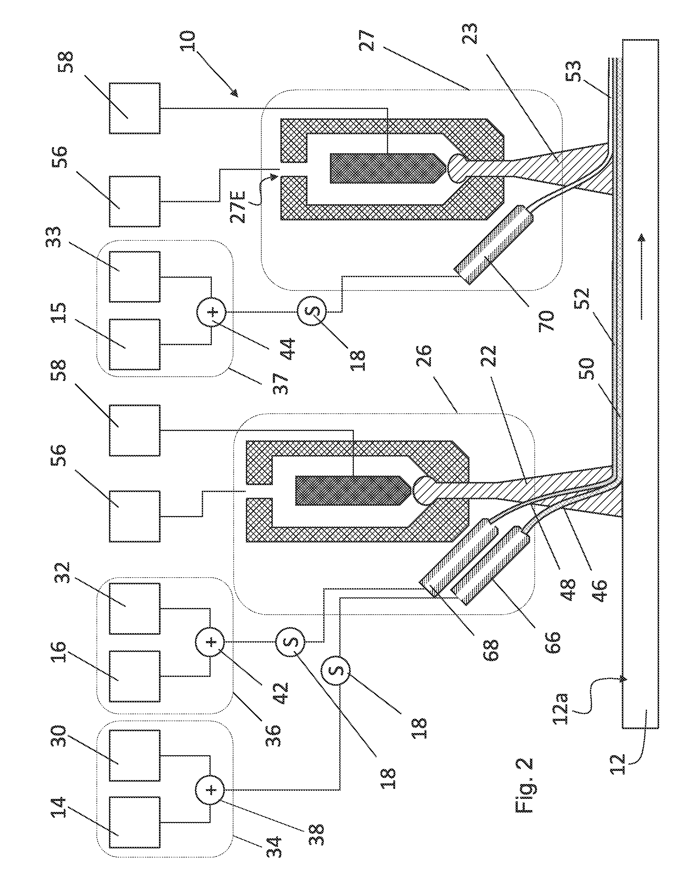 Apparatus and method for generating a layer system