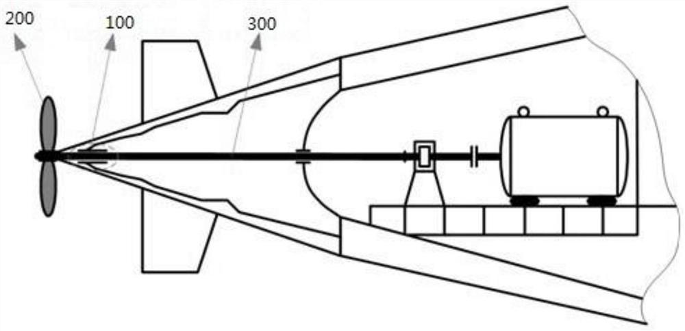 Ship water-lubricated propeller bearings capable of controlling lateral dynamic excitation of shafting propellers