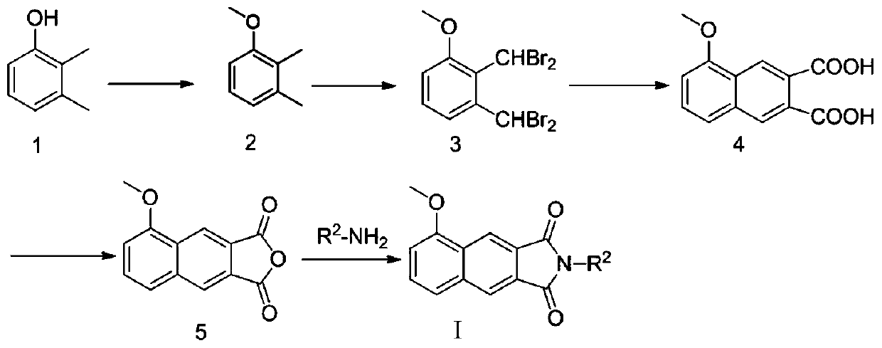 2,3-Naphthalimide derivatives and their preparation methods and applications