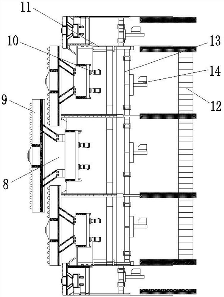 Device for constructing subway station by mechanical method and construction method thereof