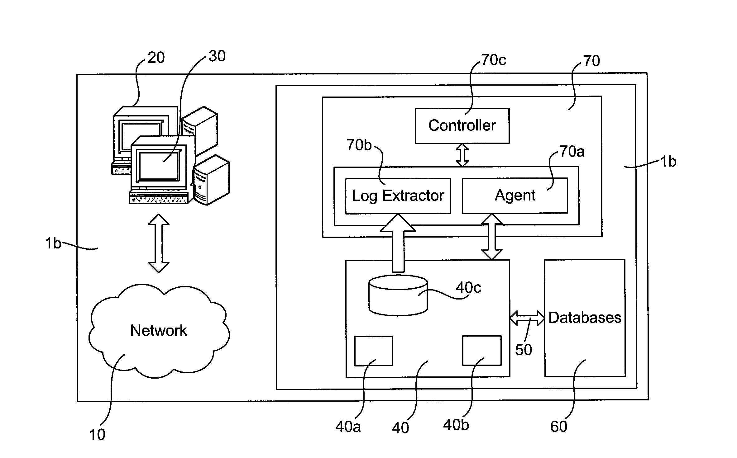 Method and system for monitoring performance of a client-server architecture