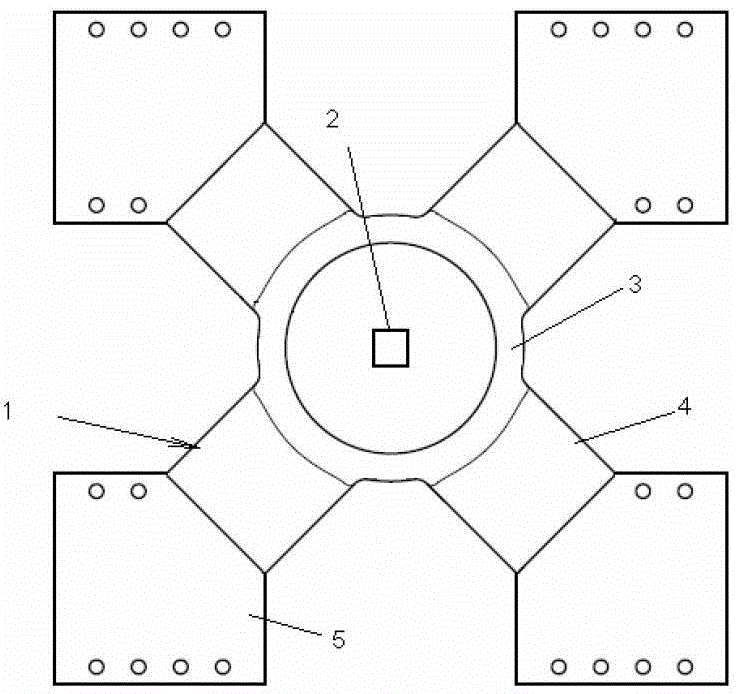 Device for adjusting camber angle of V-shaped empennage