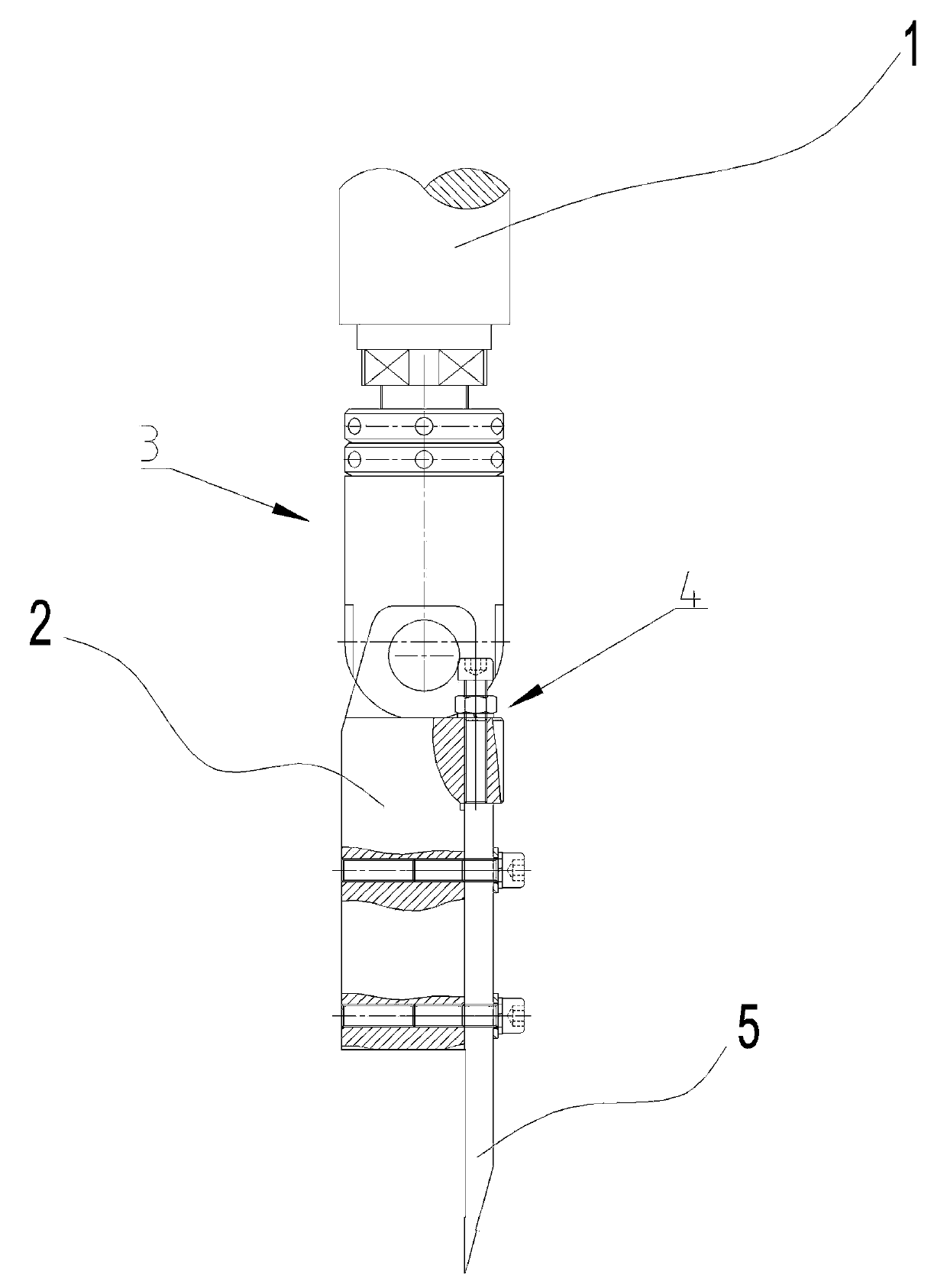 Lead-melting-free cutter adjusting device for granulator