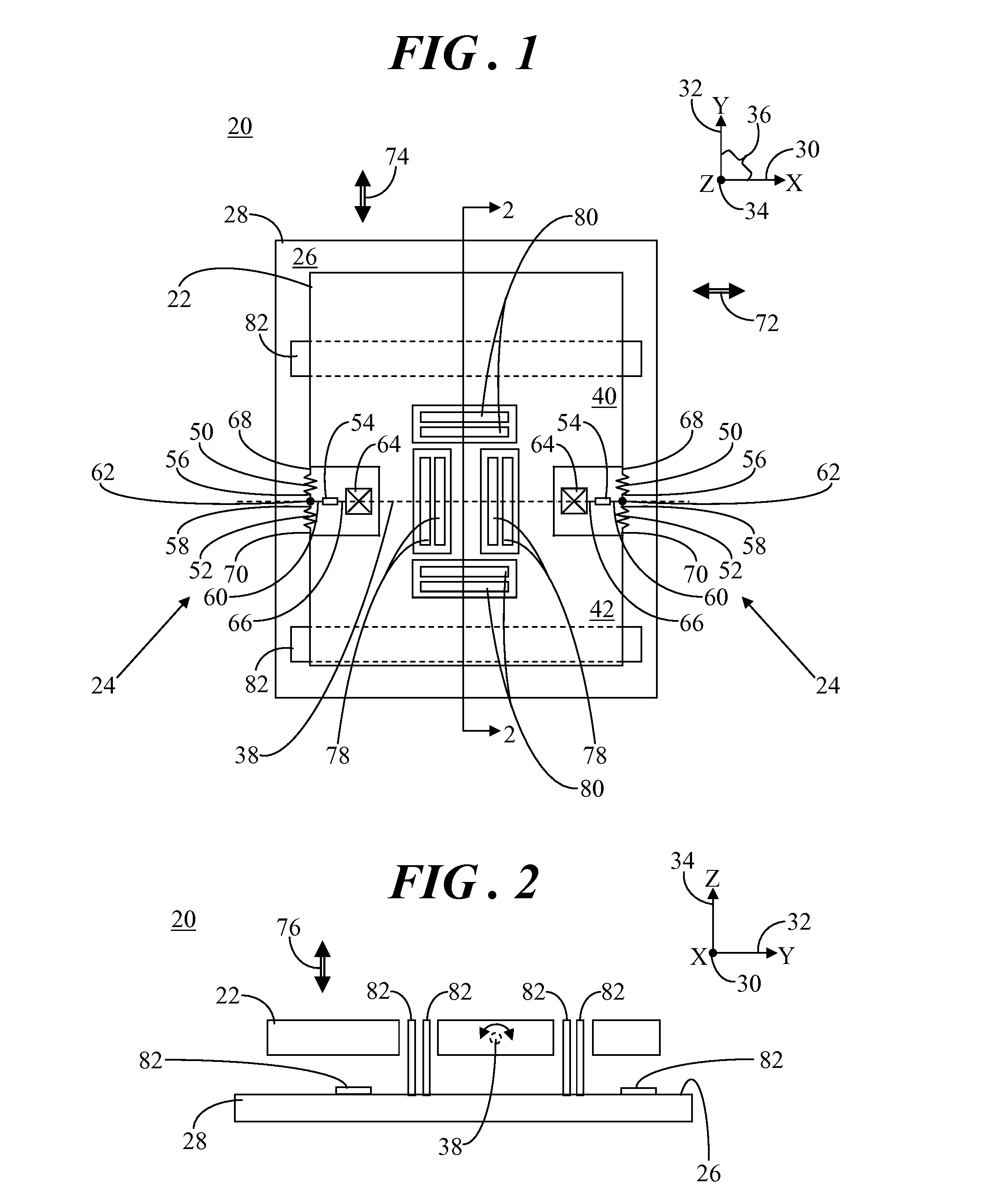 Three-axis microelectromechanical systems device with single proof mass