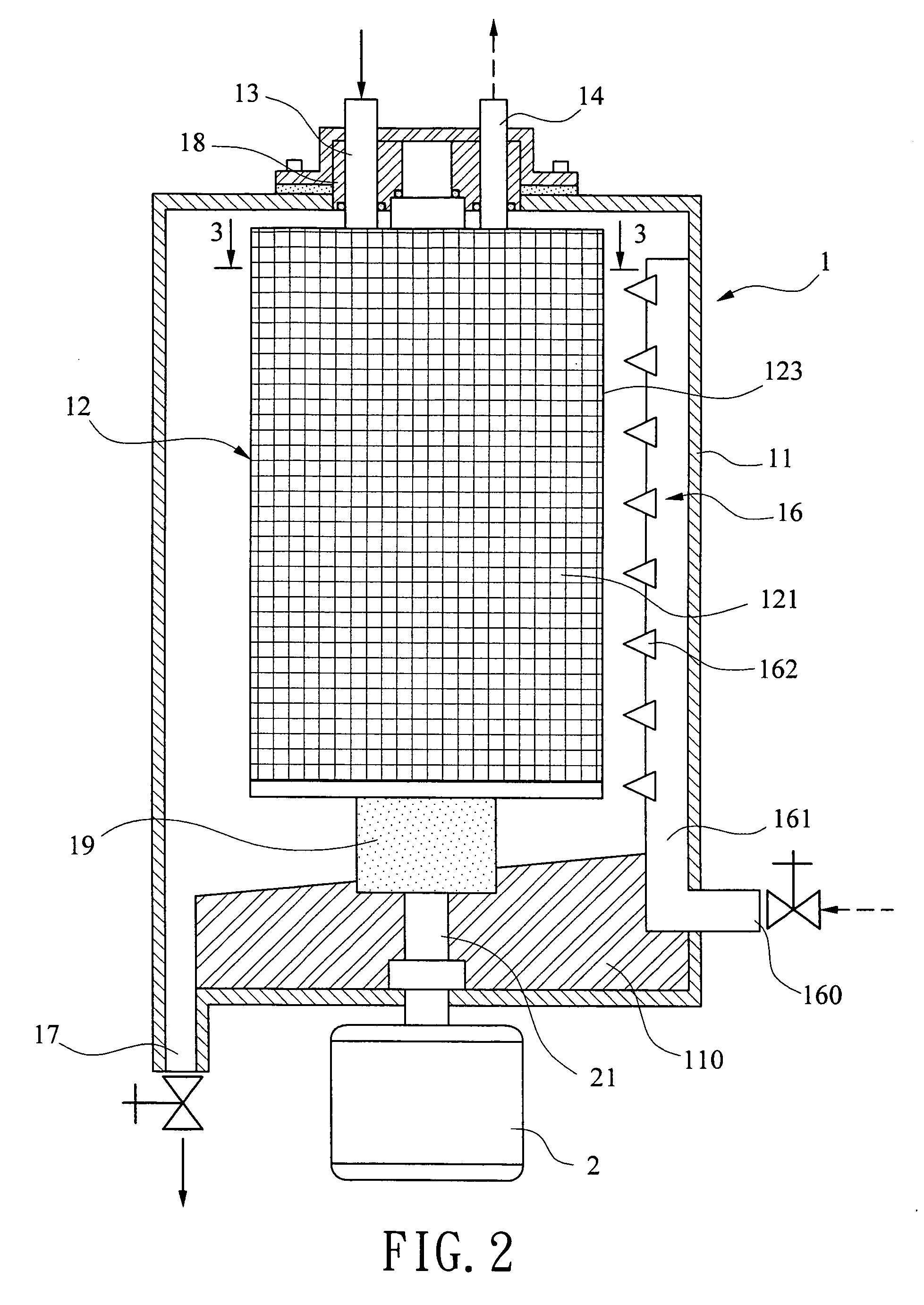Method of centrifugally generating ozonated water and system thereof