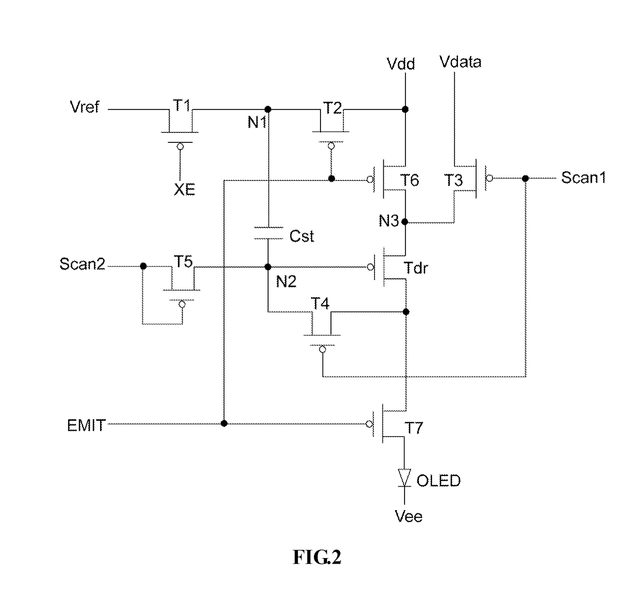 Organic light emitting diode pixel driving circuit, display panel and display device