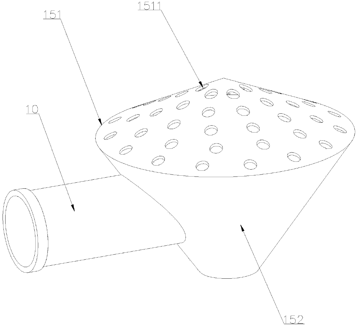 Elutriation device applied to chemical plastic materials