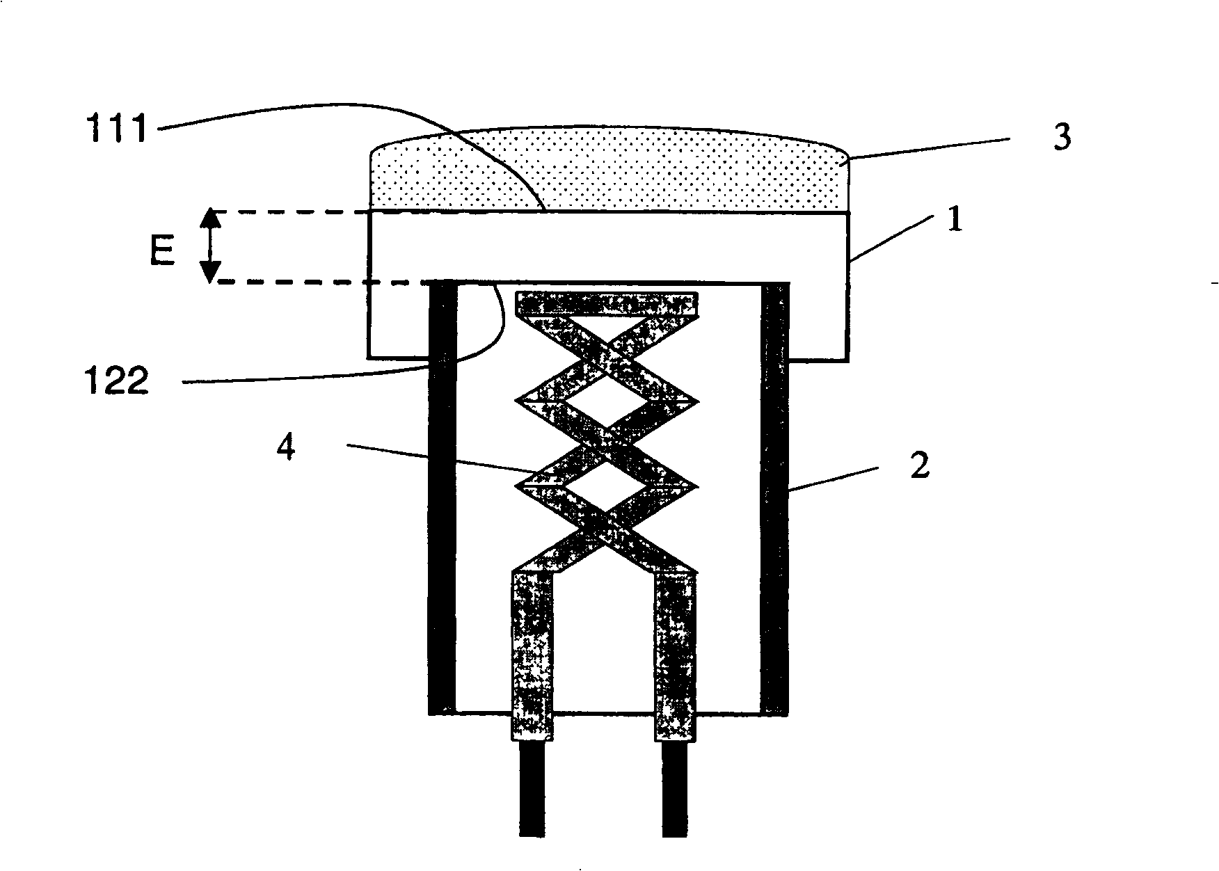 Oxide cathode for electron gun with a differentially doped metallic substrate