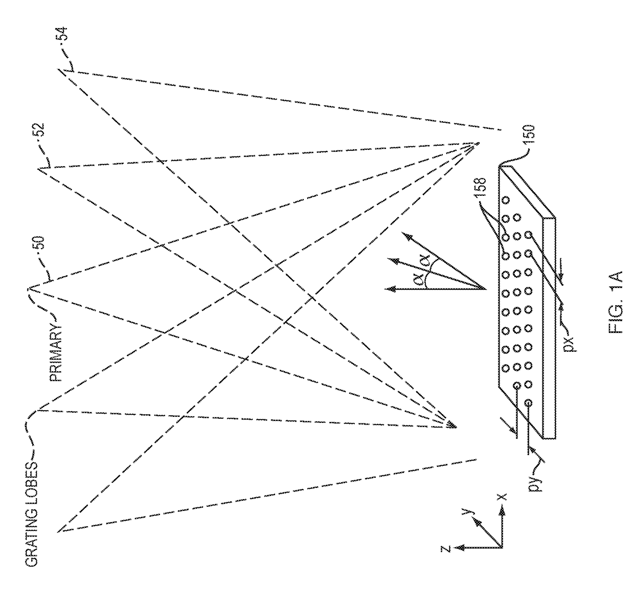 Wide Angle Steering with Phase Array with Wide-Element Spacing and Lens Array