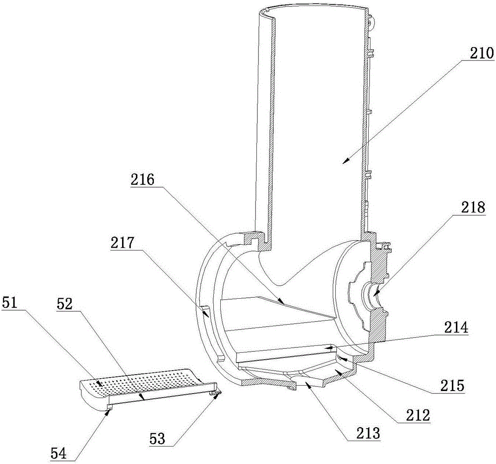 An easy-to-clean extrusion juice extractor