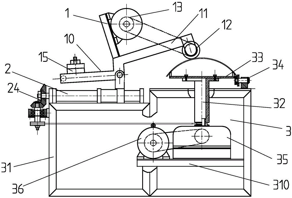 Automatic grinding device for outer profile of cast iron pan