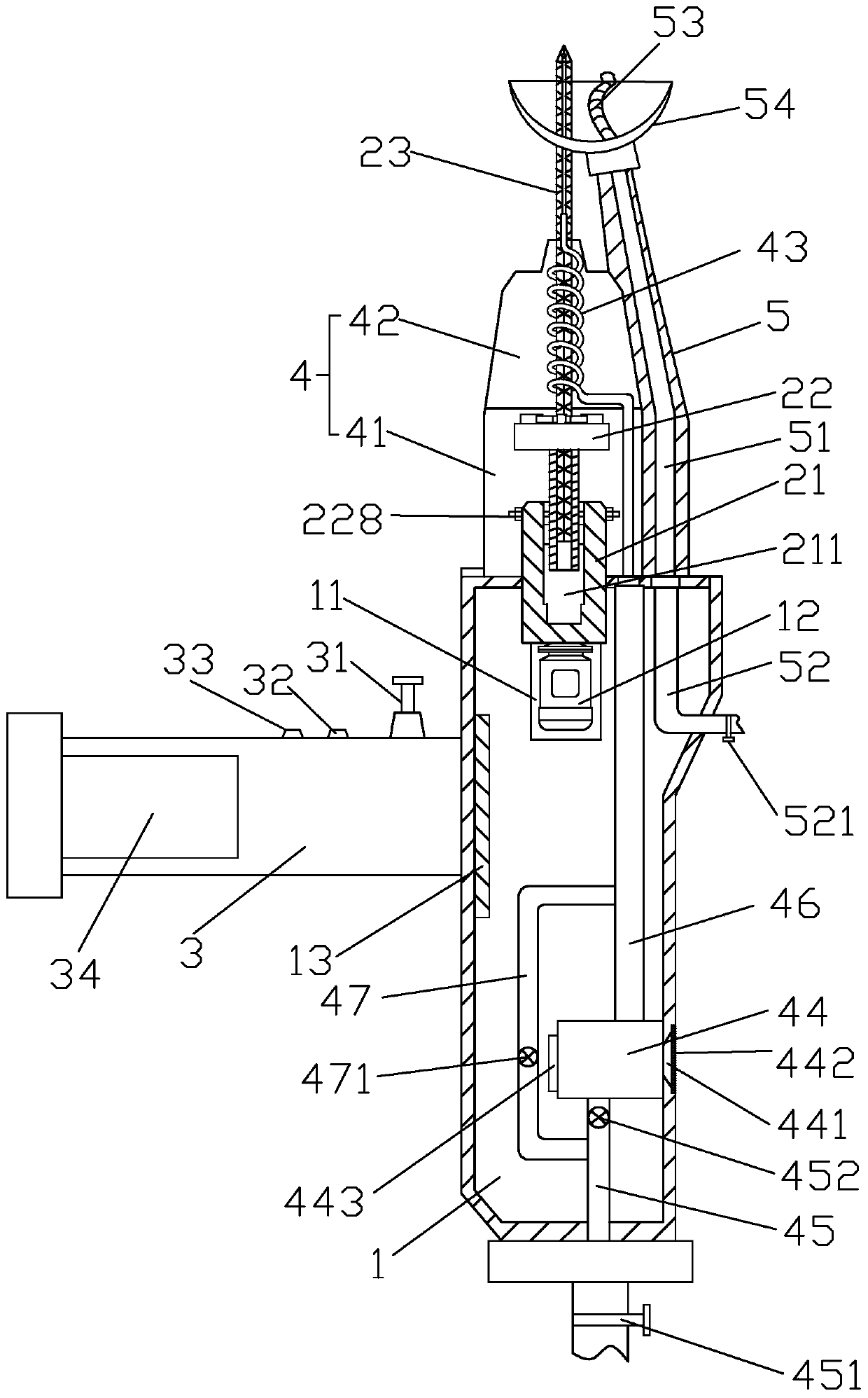 Full-automatic orthopedic bone drilling, water injection and water pumping integrated device