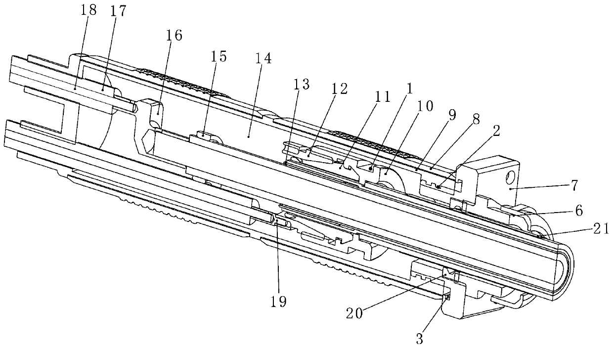 Plastic-encapsulated branch device and assembling process thereof