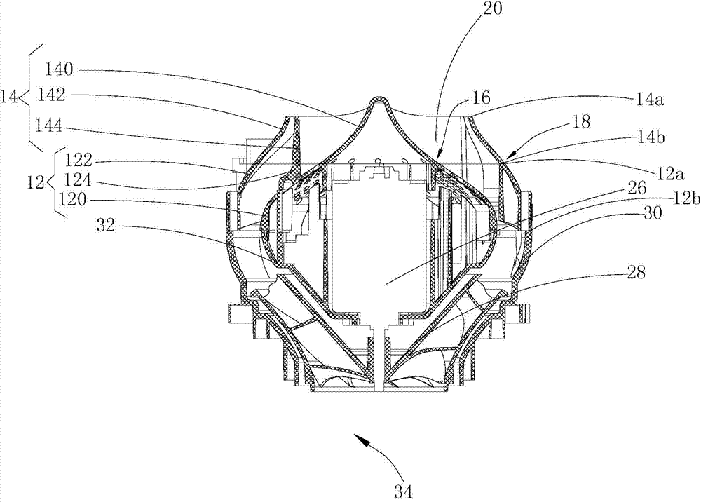 Diffuser, centrifugal compression type power system and bladeless fan