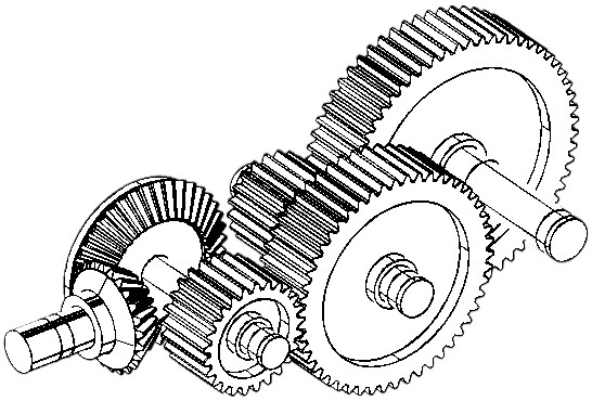 Gear box service life dynamic evaluation method and system based on digital twinning model