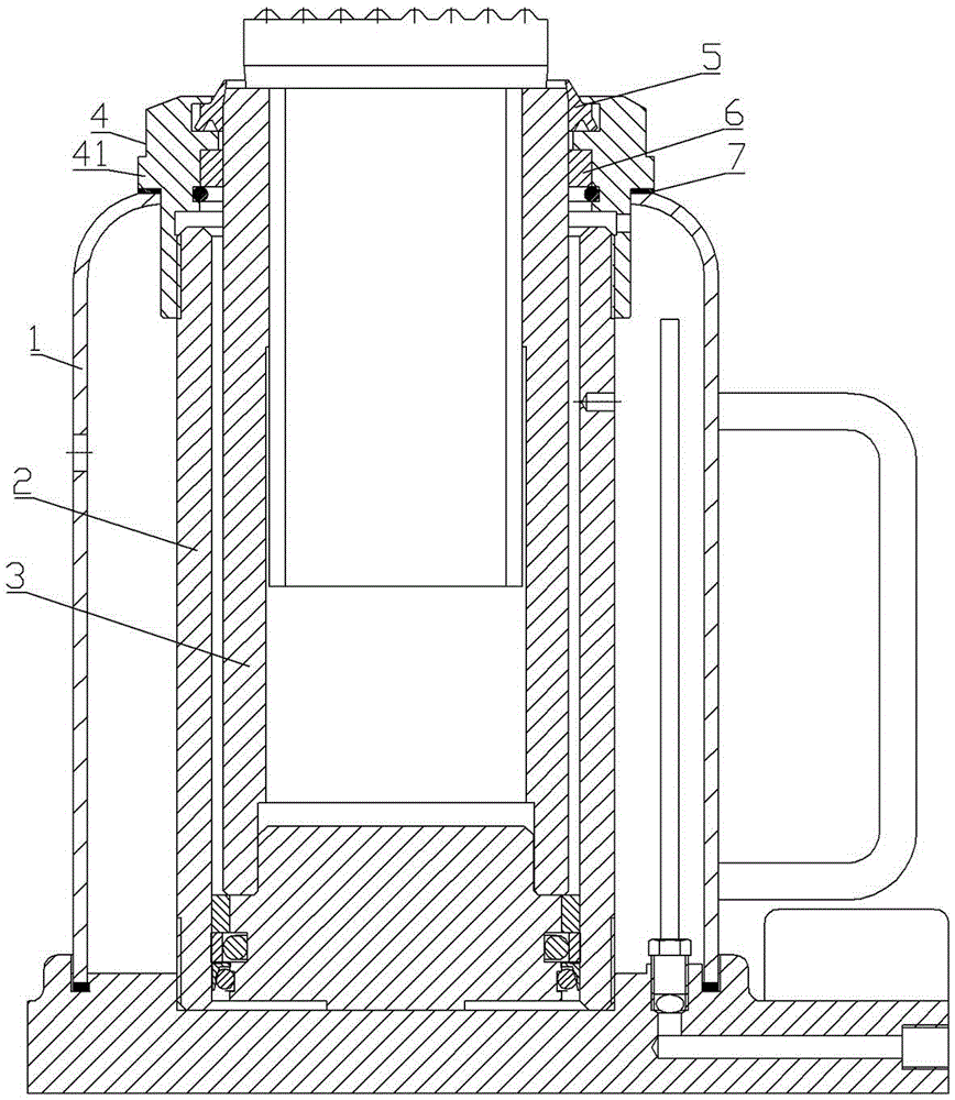 Hydraulic jack upper cover sealing structure