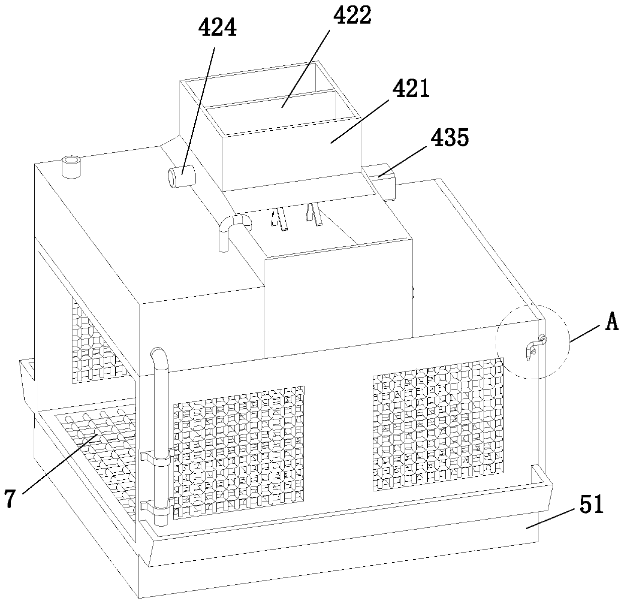 Poultry raising device capable of providing convenience for taking eggs