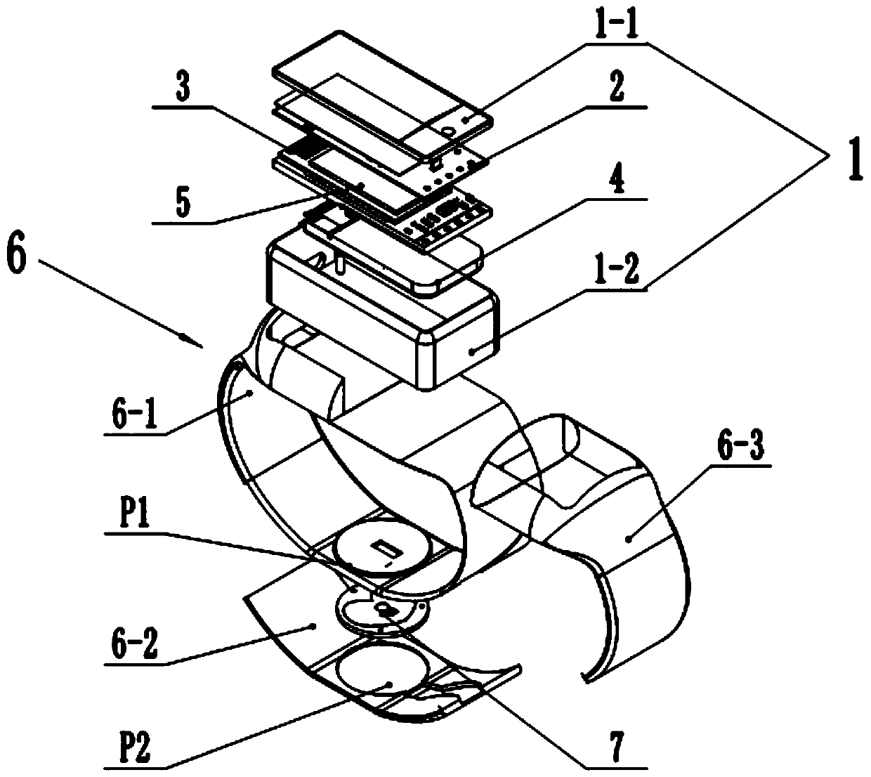 Human body hypoxic injury monitoring and early warning bracelet and human body hypoxic injury monitoring and early warning method