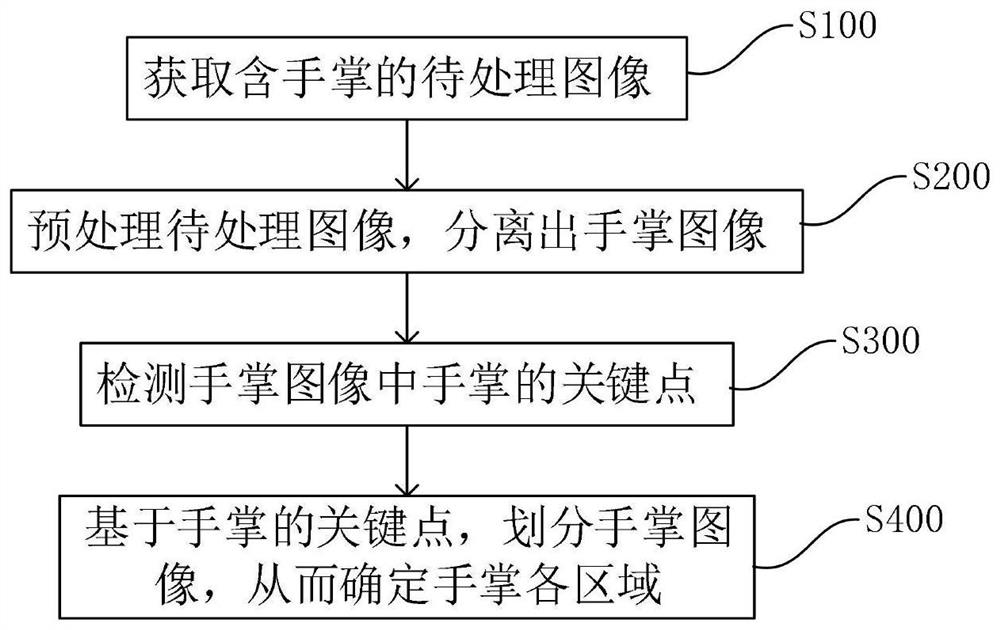 Palm recognition method, health report generation method, health detection system and electronic equipment