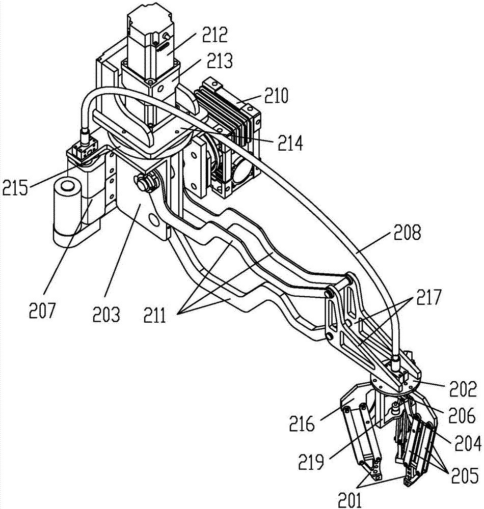 Clamping jaw type manipulator used in intelligent restaurant