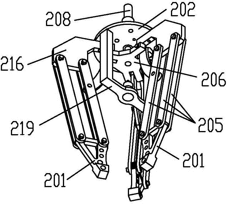 Clamping jaw type manipulator used in intelligent restaurant