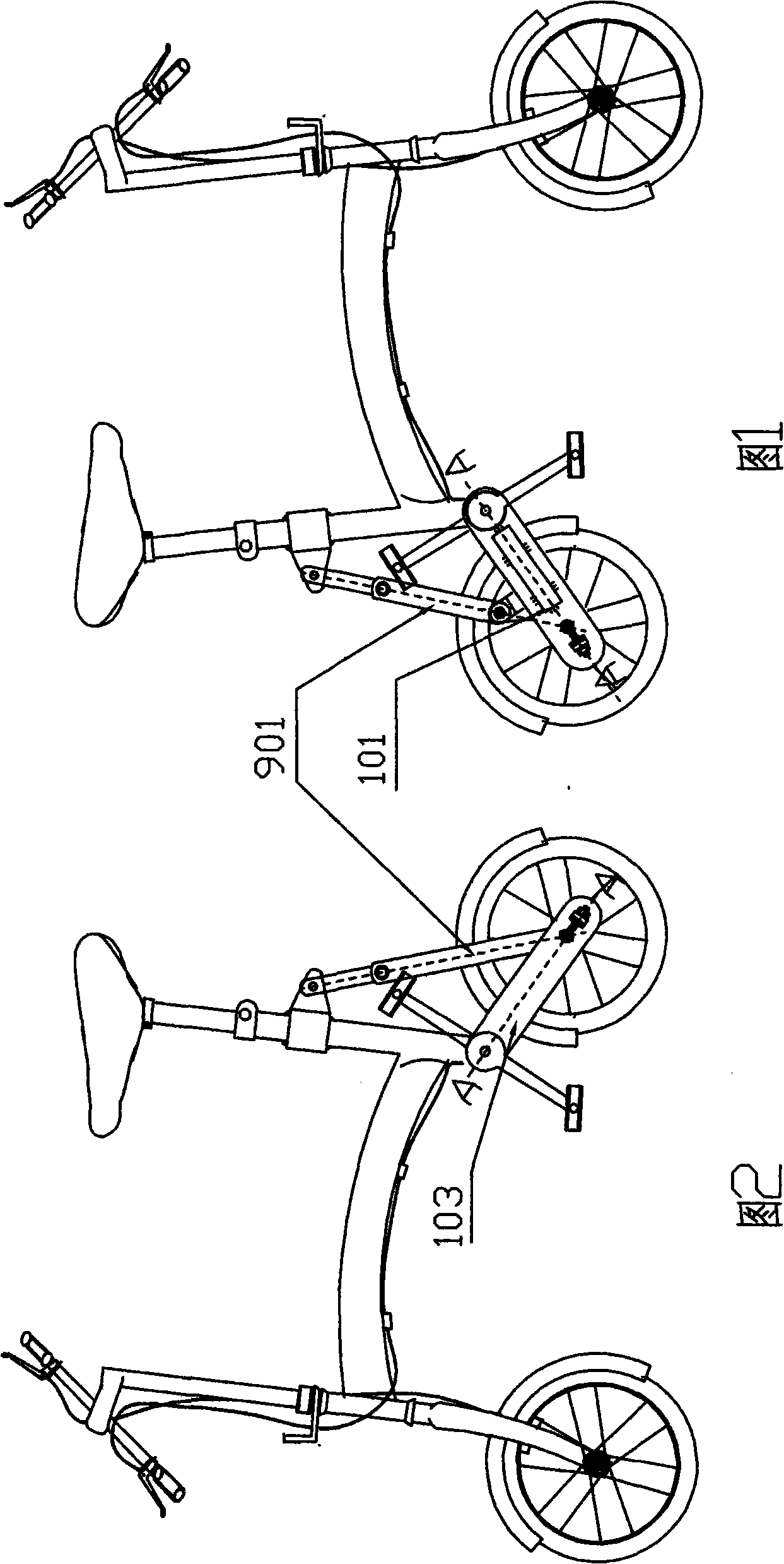 Transmission bicycle by resistance power of toothed chain