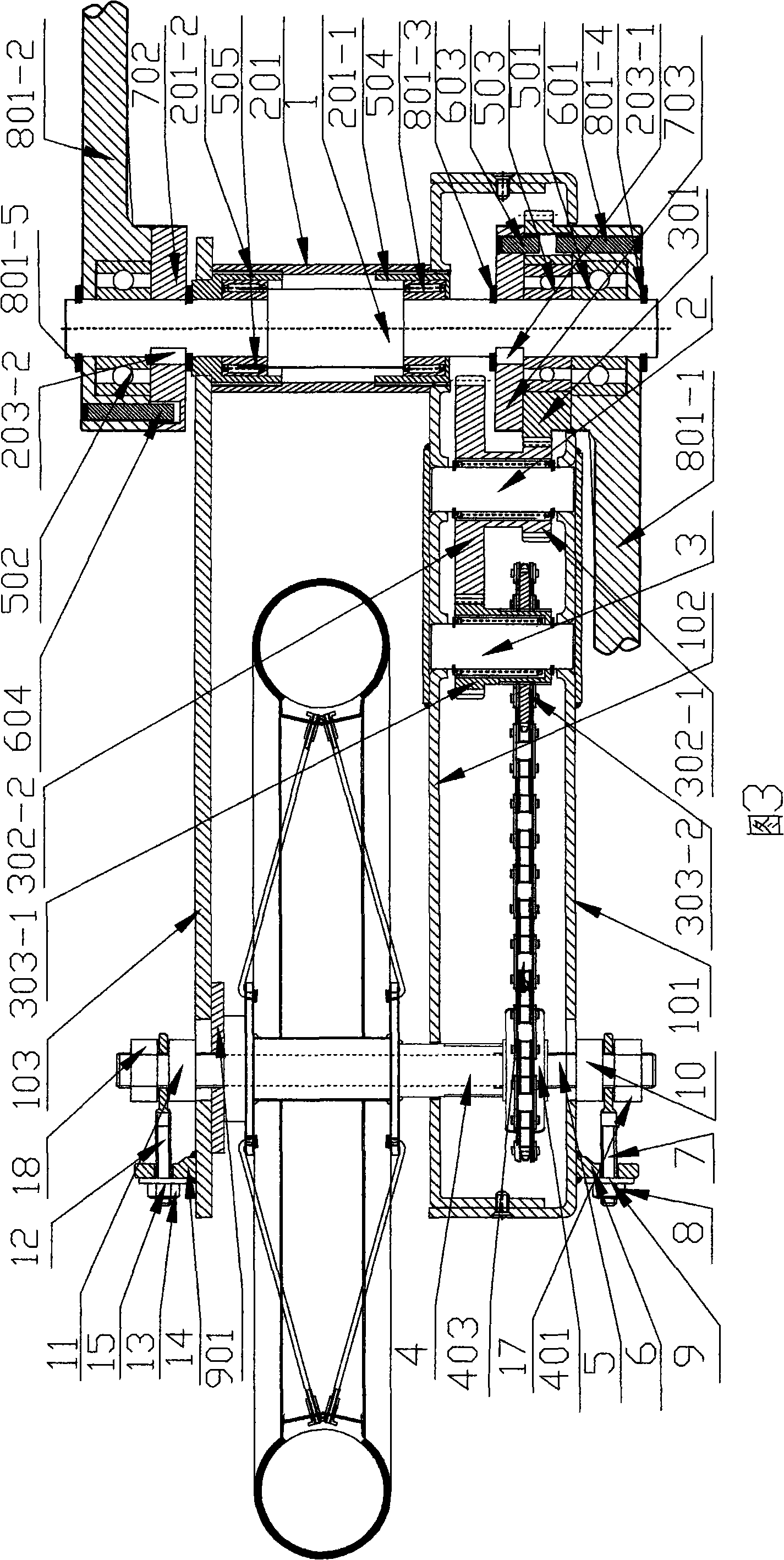 Transmission bicycle by resistance power of toothed chain