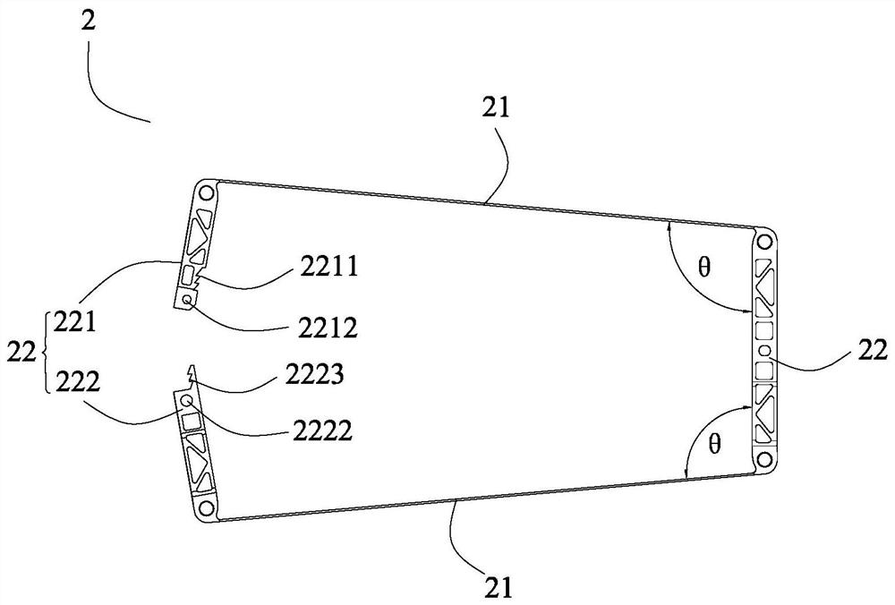 Frame and battery module