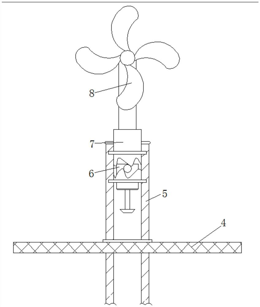 A rotatable computer cooling and dust removal equipment