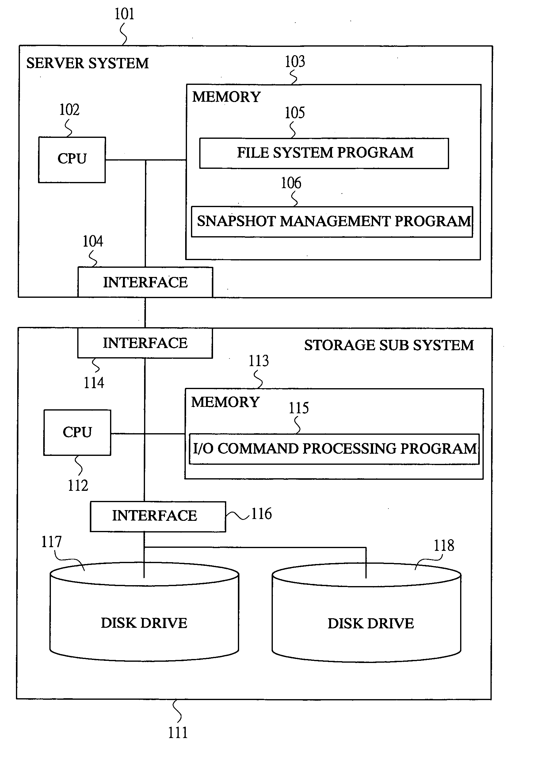 Method for keeping snapshot image in a storage system