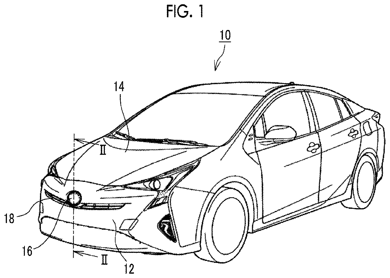 Vehicle front portion structure