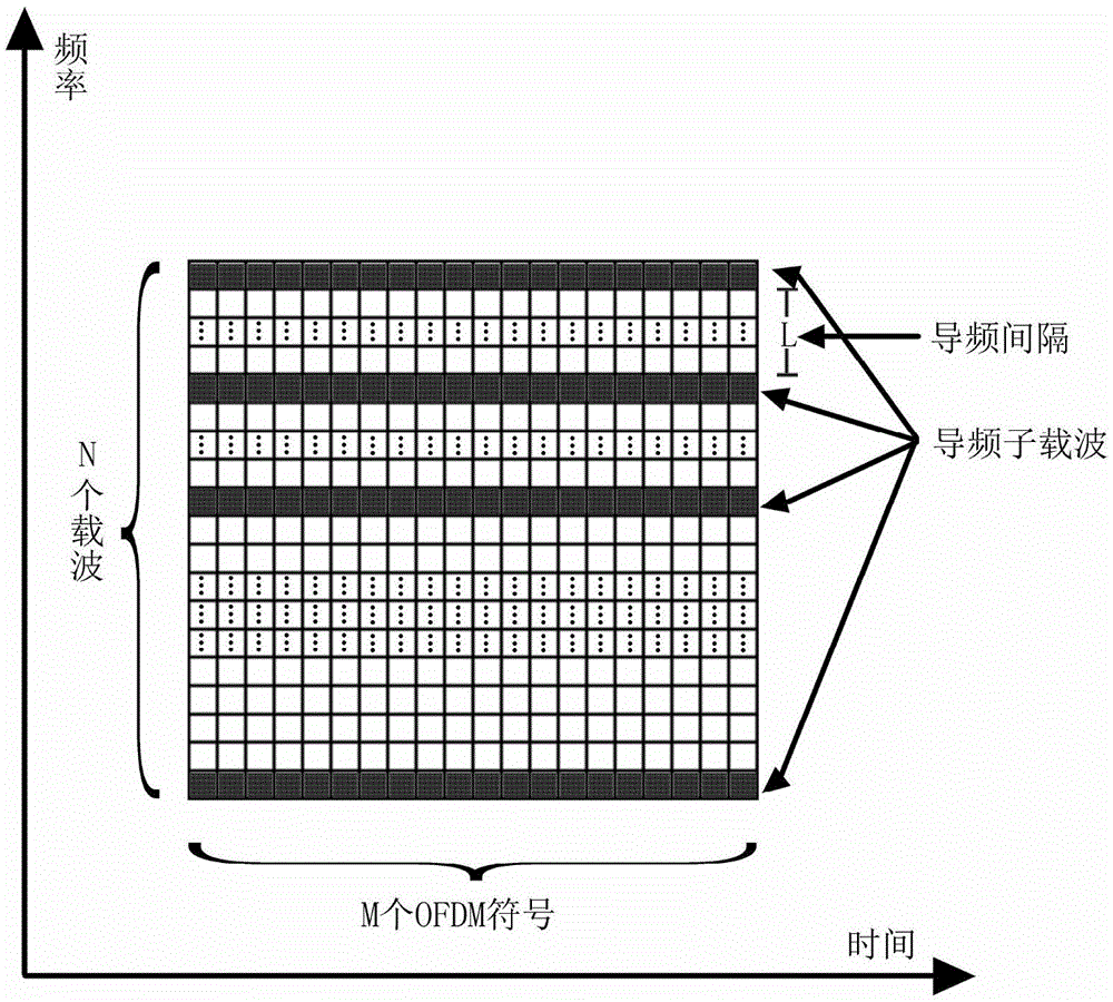 Channel estimation method based on comb-type pilot frequency for DDO-OFDM system