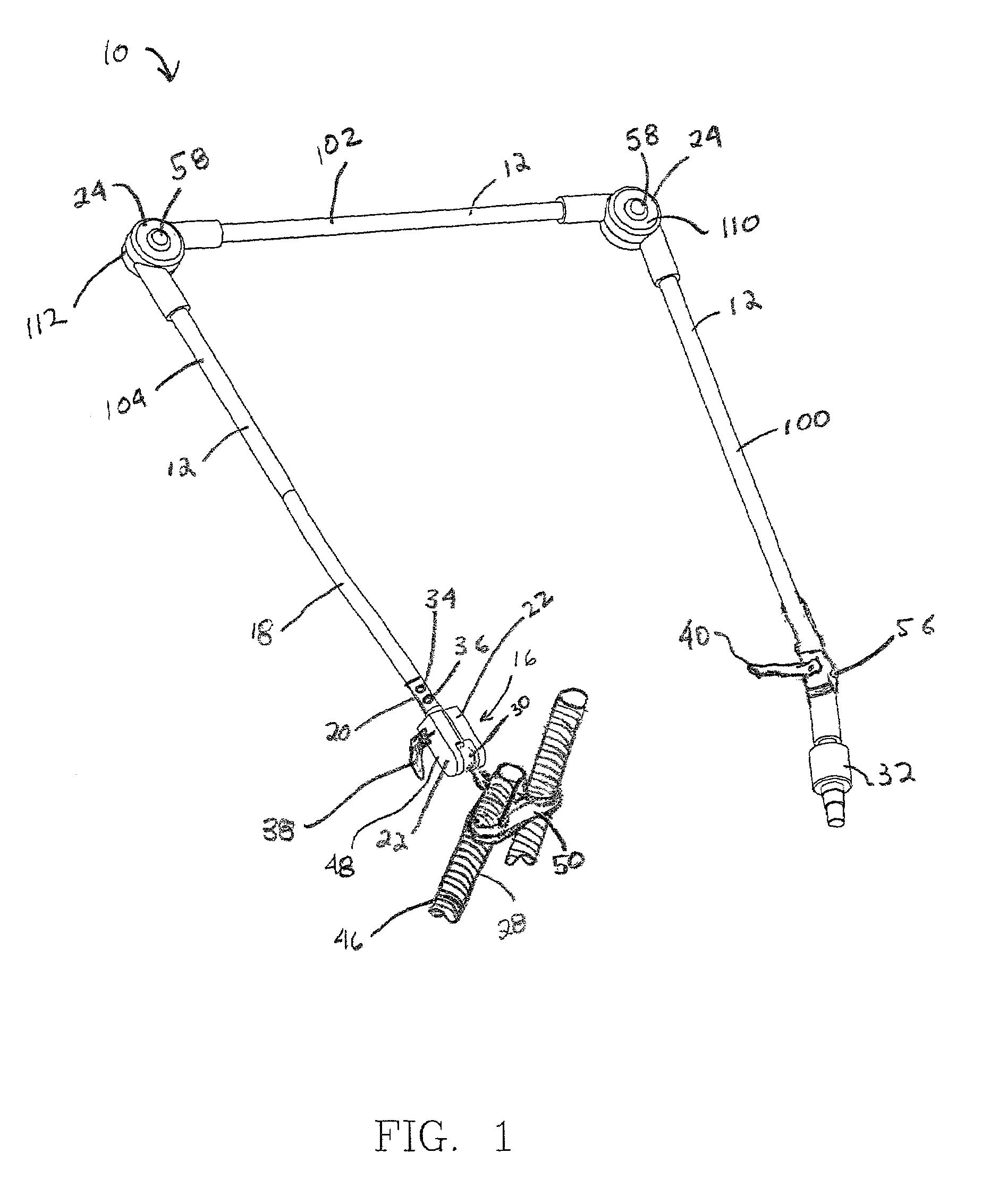 Respiratory circuit support arm