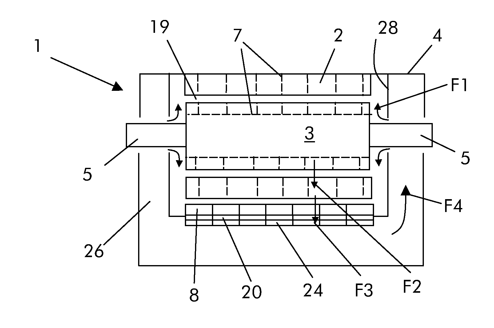 Electric machine and method to retrofit an electric machine