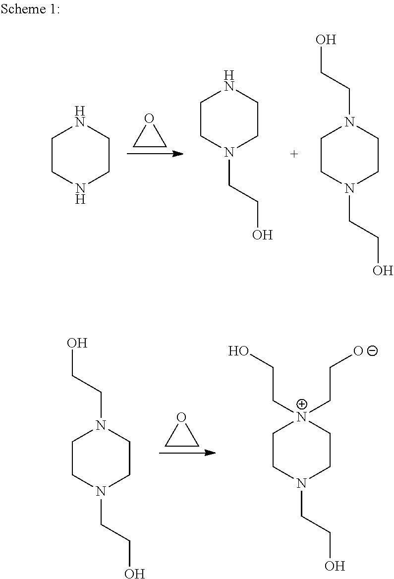 Process for making alkoxylated piperazine compounds