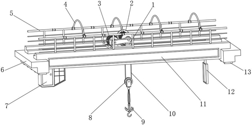 Bridge crane with high-strength main beam