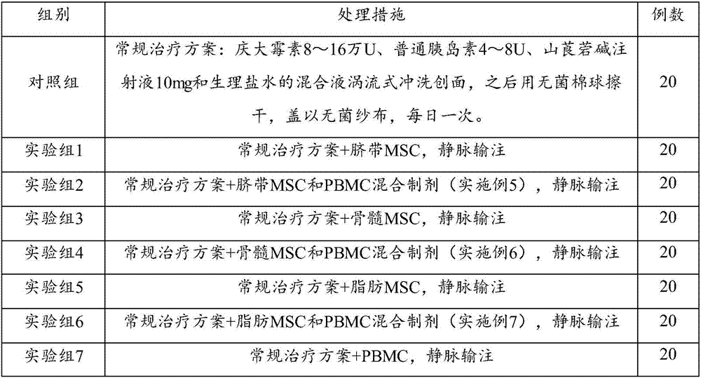 Stem cell composition for preventing and treating diabetic foot and its use, and a stem cell preparation