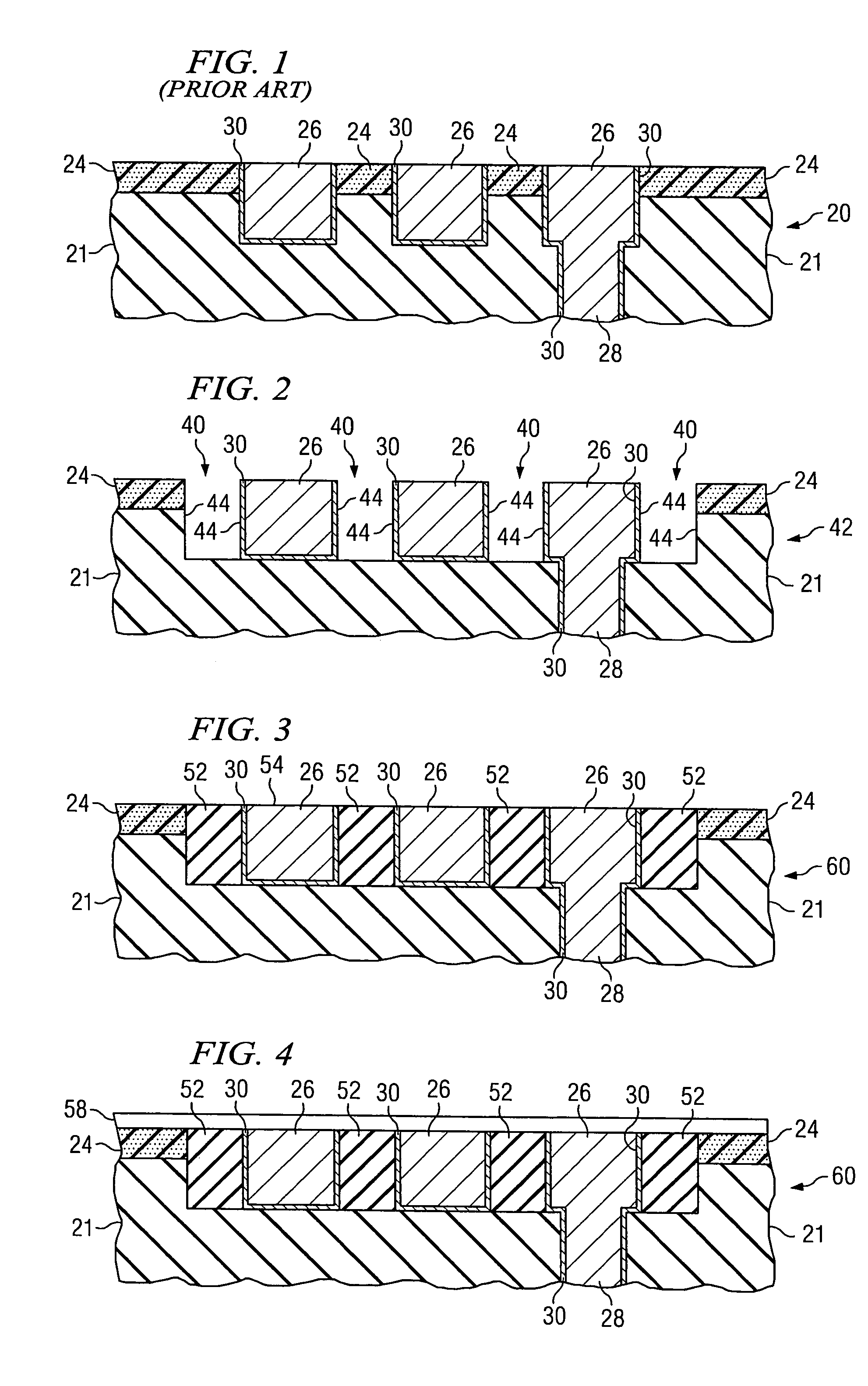 Composite intermetal dielectric structure including low-k dielectric material