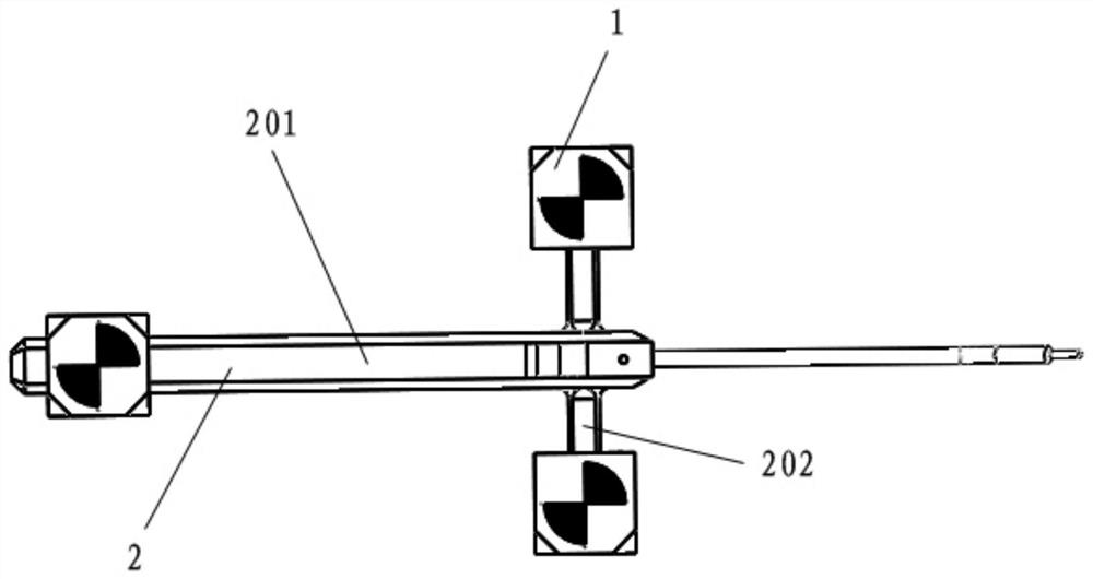 Dead-corner-free marking block for machine vision three-dimensional reconstruction