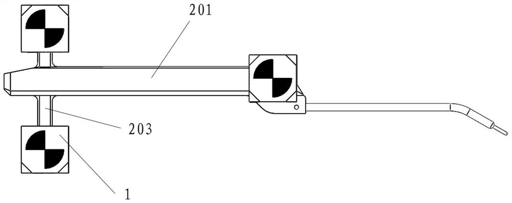 Dead-corner-free marking block for machine vision three-dimensional reconstruction