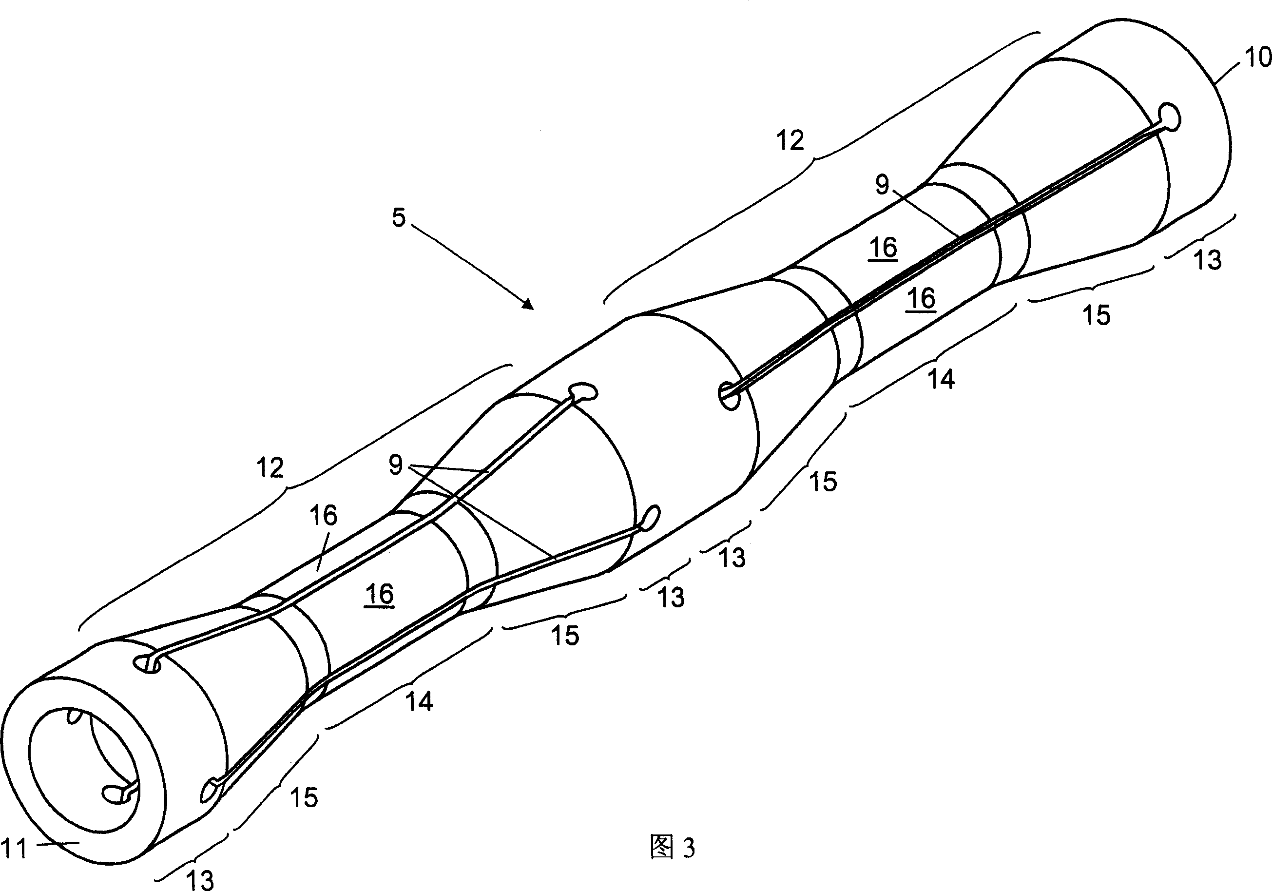 Intermediate driving axle for propelling ship