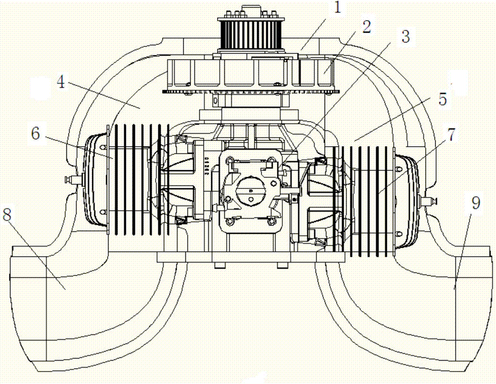 Engine radiating mechanism for unmanned aerial vehicles