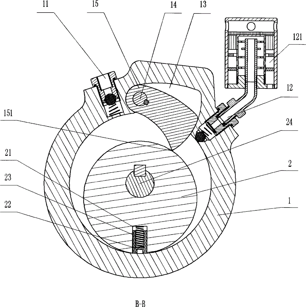 Single-stage rotary vane type vacuum pump