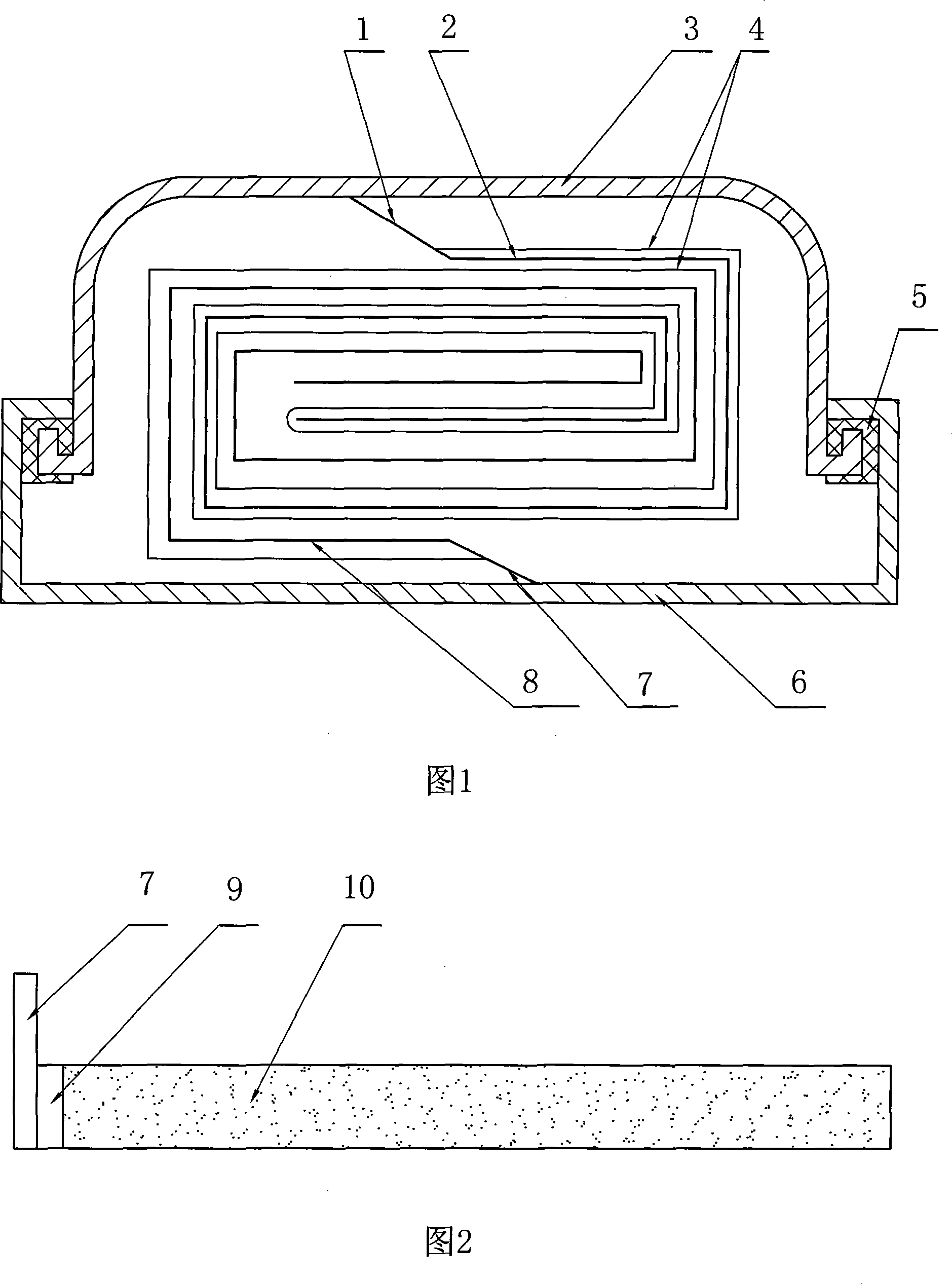 Buckle type electrochemical capacitor and its manufacture method