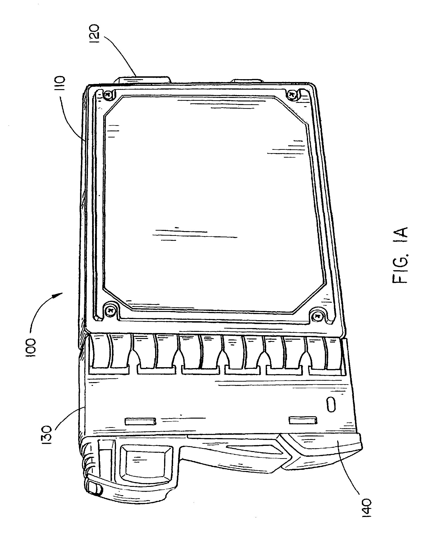 Apparatus for providing visual indication of engagement of a drive received within a drive cage