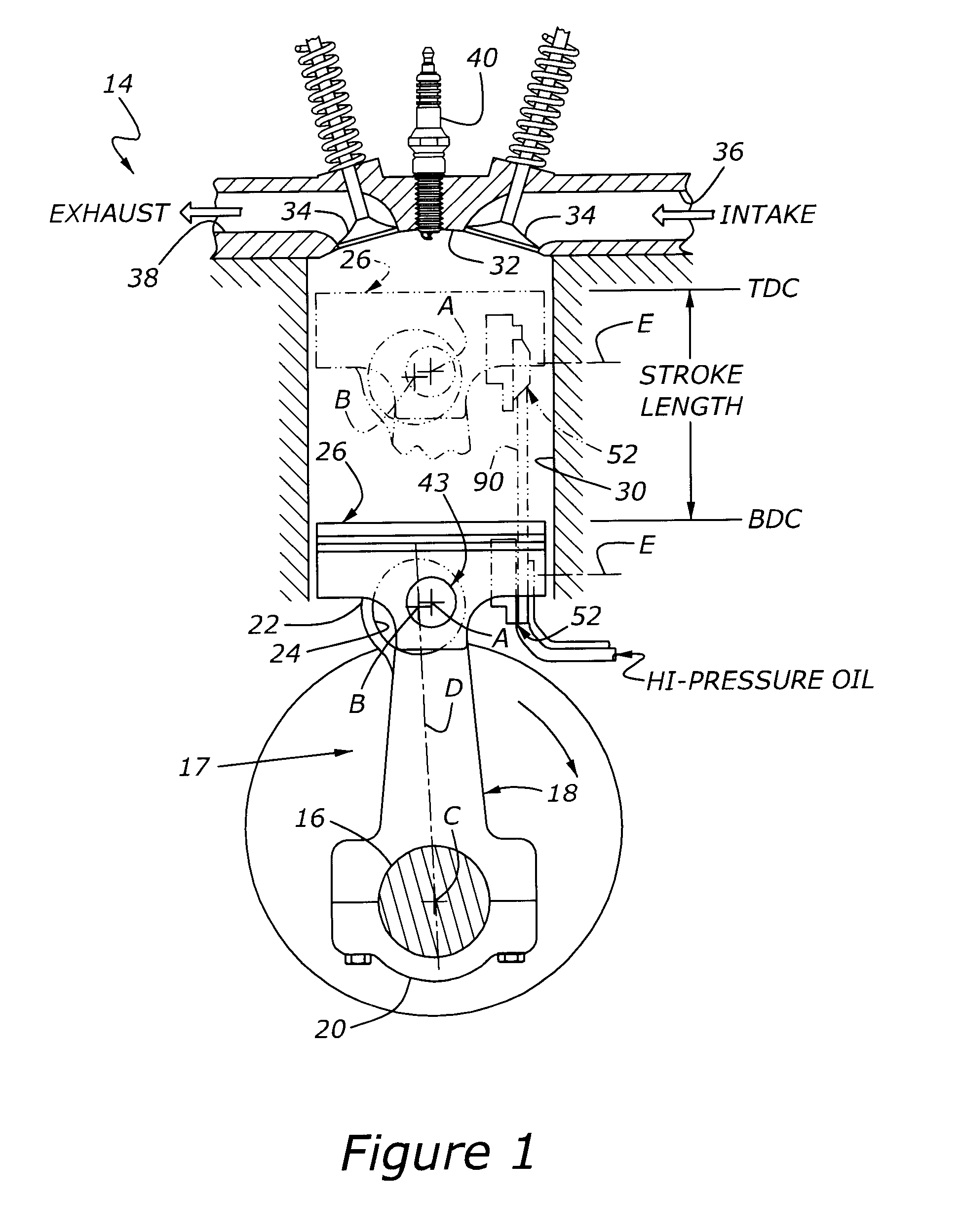 Variable compression ratio engine with lost motion coupling