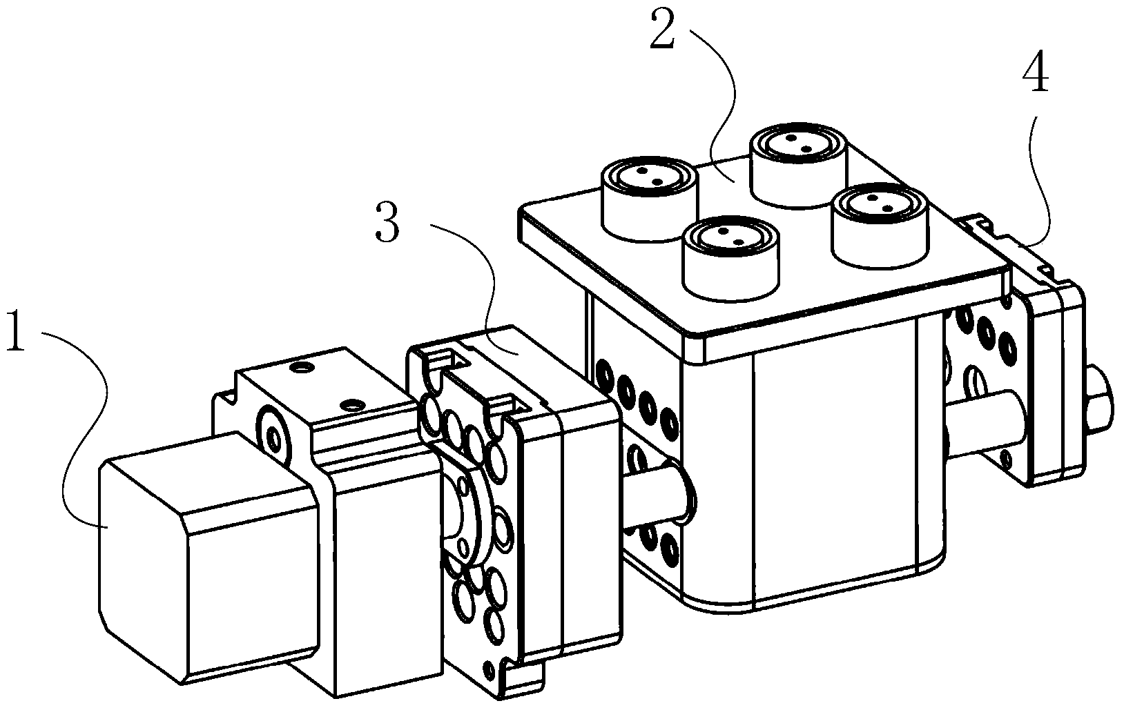 High-voltage multi-pole and multi-state switching device with shielding property