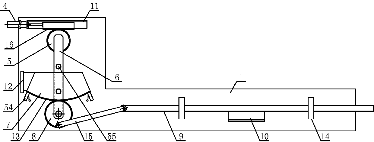 Yarn bearing platform reciprocating transfer device used for textile use